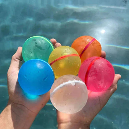 Water Balloons Reusable, Self Sealing & Quick Fill Water Balls Toys with Magnetic Suction Closure, Summer Toys- Large Size 6.5Cm