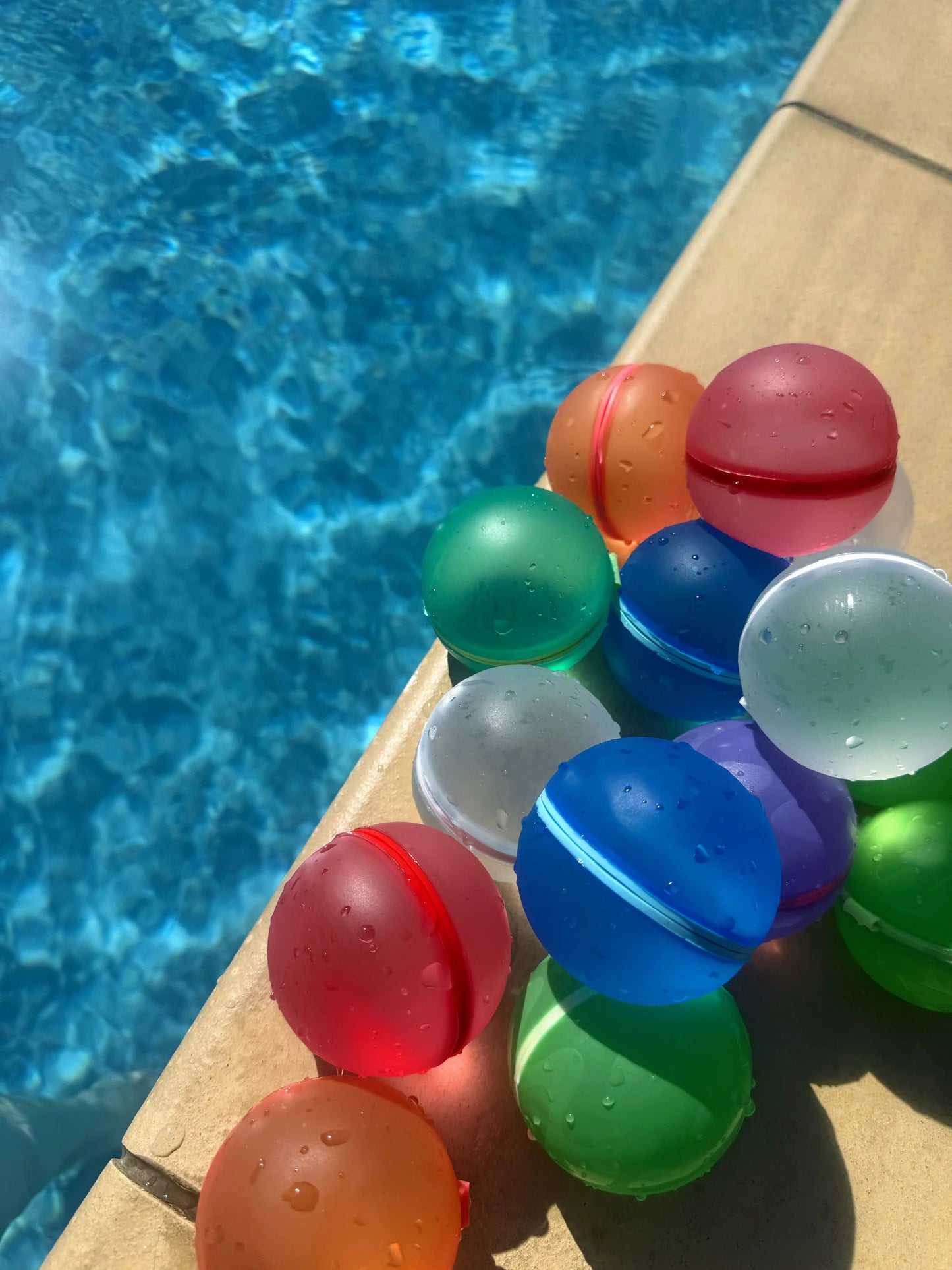 Water Balloons Reusable, Self Sealing & Quick Fill Water Balls Toys with Magnetic Suction Closure, Summer Toys- Large Size 6.5Cm
